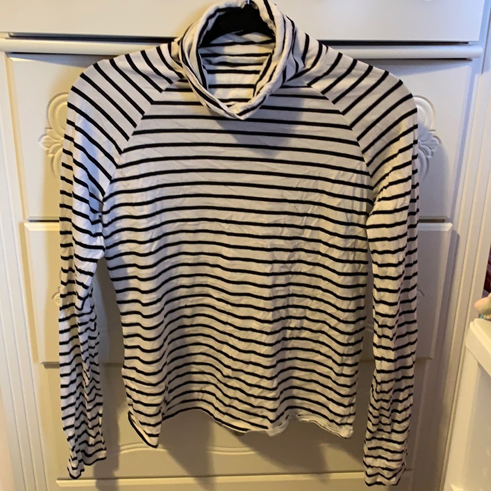 Striped Black and White turtleneck